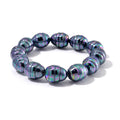 Peacock Color Shell Pearl Stretch Bracelet - Sticky add to cart bar