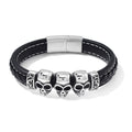 Stainless Steel and Microfiber Leather Bracelet (8.00 In) - Sticky add to cart bar