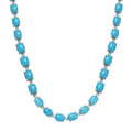 Doorbuster Premium Sleeping Beauty Turquoise 47.60 ctw Necklace in Rhodium Over Sterling Silver 18 Inches - Sticky add to cart bar