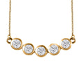 Moissanite Necklace 18 Inches in 18K Vermeil Yellow Gold Over Sterling Silver - Sticky add to cart bar