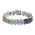 Multi Gemstone Bracelet in Rhodium Over Sterling Silver (6.50 In) 32.20 ctw - Sticky add to cart bar