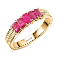 Certified & Appraised Luxoro 14K Yellow Gold AAA Montepuez Ruby Ring (Size 10.0) 1.45 ctw