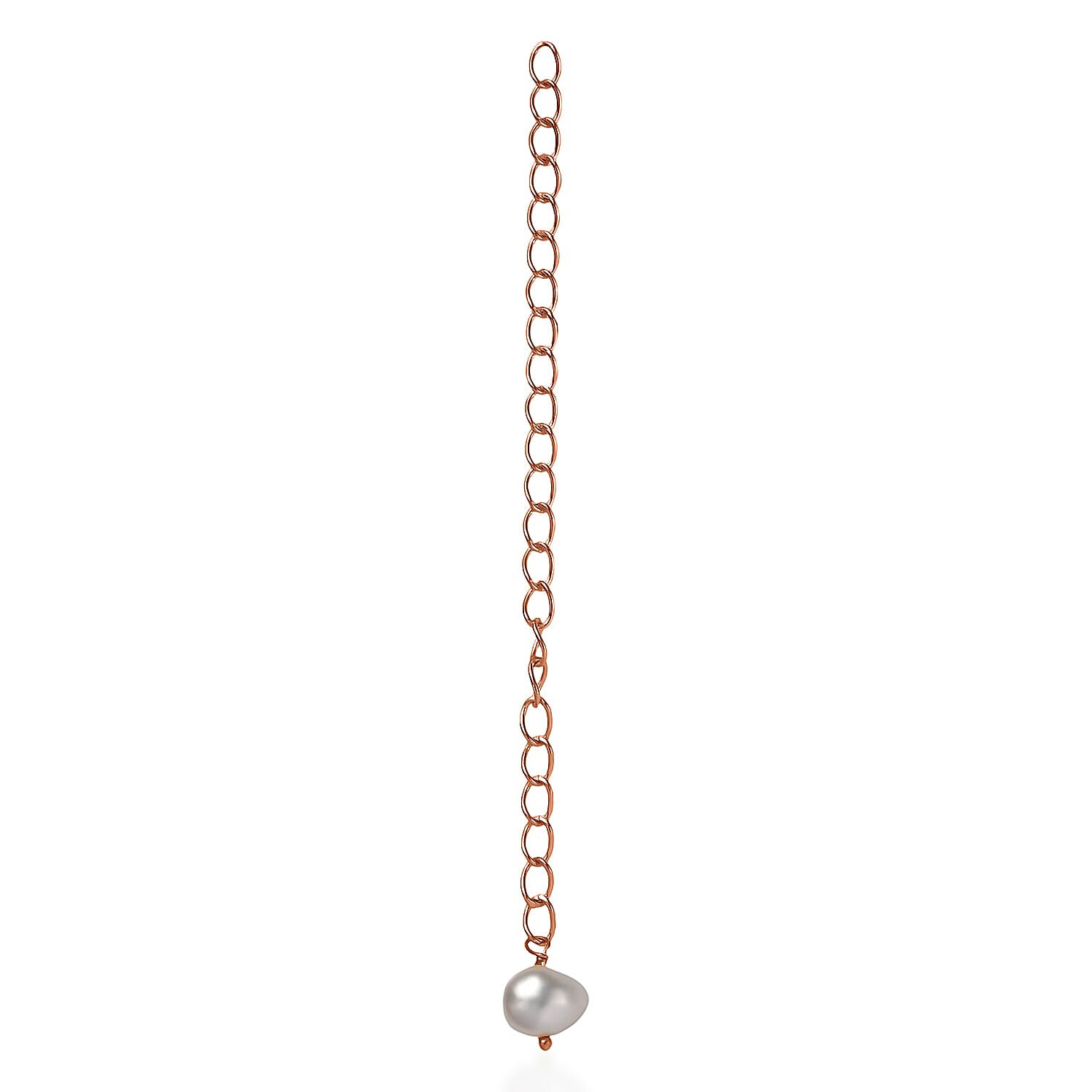 Freshwater Pearl Extender Chain in 18K Vermeil RG Over Sterling Silver