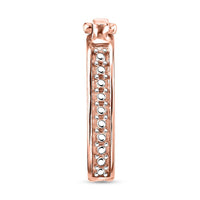 Simulated Diamond Charm in 18K RG Over Sterling Silver 0.10 ctw