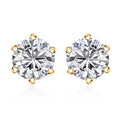 Moissanite Solitaire Classic Stud Earrings - Sticky add to cart bar