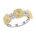 Modani 14K White & Yellow Gold Natural Yellow and White Diamond Ring (Size 10.0) (4.50 g) 1.53 ctw - Sticky add to cart bar