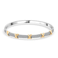 Doorbuster Simulated Diamond Bangle Bracelet in Dualtone (7.50 In) 10.00 ctw - Sticky add to cart bar