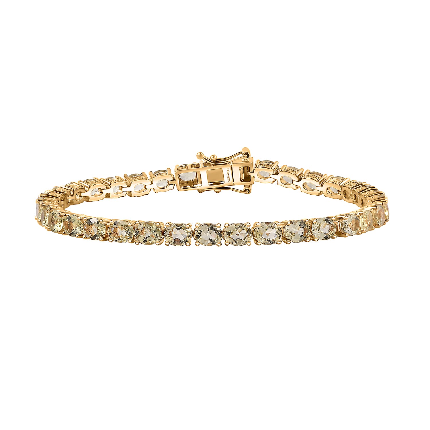 Yellow Apatite 12.65 ctw Bracelet in 18K Yellow Gold Over Sterling Silver (7.25 In)