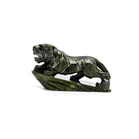 Handcrafted Serpentine Tiger Figurine (4.92"x1.26"x3.07")