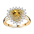 Premium Brazilian Heliodor and Multi Gemstone 1.40 ctw Ring in 18K Vermeil Yellow Gold Over Sterling Silver (Size 10.0) - Sticky add to cart bar