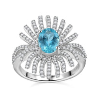 GP Apatite, Multi Gemstone Ring in Rhodium Over Sterling Silver (Size 10.0) 2.35 ctw