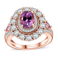 Premium Martha Rocha Kunzite, Multi Gemstone Ring in 18K Vermeil RG Over Sterling Silver (Size 6.0) 4.30 ctw - Sticky add to cart bar