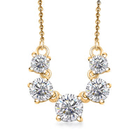Moissanite Necklace (18 Inches) in 18K Vermeil YG Over Sterling Silver 2.15 ctw
