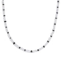 Rainbow Moonstone and Black Diamond 38.00 ctw Necklace 18 Inches in Vermeil Yellow Gold Over Sterling Silver - Sticky add to cart bar