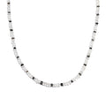 Rainbow Moonstone and Brown Diamond 38.00 ctw Necklace 18 Inches in Vermeil Yellow Gold Over Sterling Silver - Sticky add to cart bar
