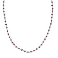Mozambique Garnet 20.00 ctw Necklace 20 Inches in Platinum Over Sterling Silver - Sticky add to cart bar