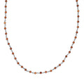 Ratnapura Hessonite Garnet Beaded 15.00 ctw Necklace 20 Inches in Platinum Over Sterling Silver - Sticky add to cart bar