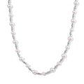 White Color Shell Pearl Necklace (20 Inches) in Silvertone - Sticky add to cart bar