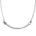 Smile Bar Necklace in Sterling Silver 2.65 Grams 20 Inches - Sticky add to cart bar