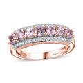 Narsipatnam Pink Spinel, Moissanite Ring in 18K Vermeil RG Over Sterling Silver (Size 7.0) 1.25 ctw - Sticky add to cart bar