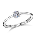 10K White Gold Luxuriant Lab Grown Diamond (Rnd 5mm) (E-F, VS) Solitaire Ring (Size 10.0) (Del. in 10-15 Days) 0.50 ctw - Sticky add to cart bar