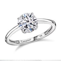 IGI Certified 10K White Gold Luxuriant Lab Grown Diamond (Rnd 8mm) (E-F, VS) Solitaire Ring (Size 10.0) (Del. in 10-15 Days) 2.00 ctw