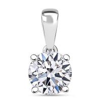 IGI Certified 10K White Gold Luxuriant Lab Grown Diamond (E-F, VS) Solitaire Pendant (Del. in 10-15 Days) 1.00 ctw