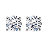 10K White Gold Luxuriant Lab Grown Diamond (E-F, VS) Solitaire Stud Earrings (Del. in 10-15 Days) 1.00 ctw