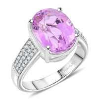 Certified & Appraised Rhapsody AAAA Patroke Kunzite and E-F VS Diamond 7.00 ctw Ring in 950 Platinum (Size 10.0) 8.25 Grams