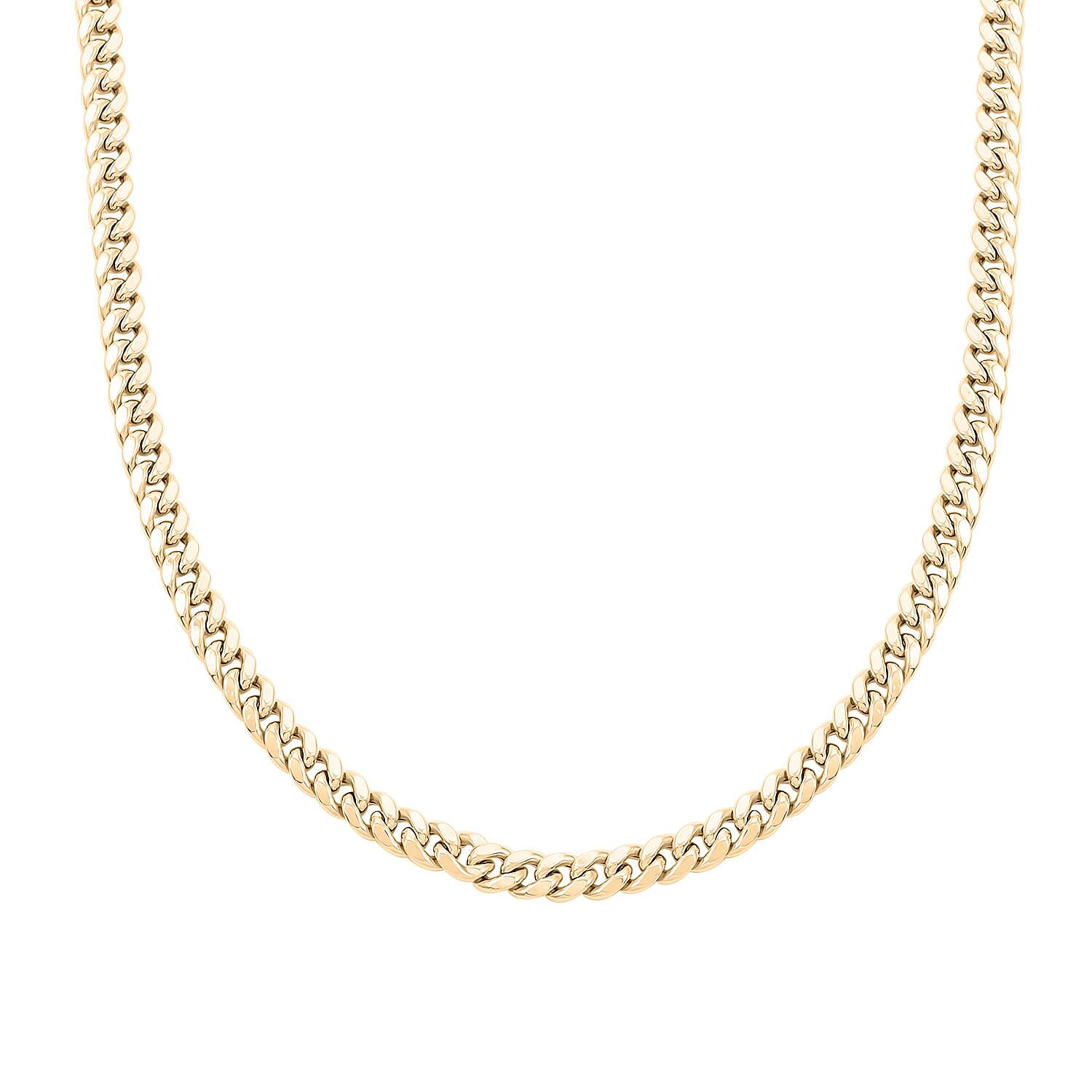 Italian 3.70mm Miami Necklace in 10K Yellow Gold 20 Inches 7.45 Grams