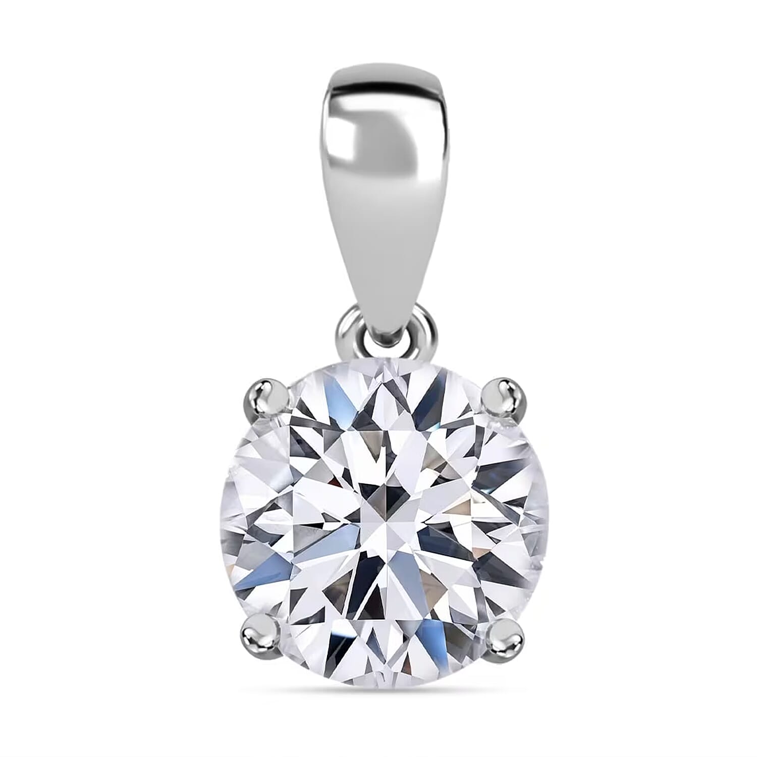 IGI Certified 14K White Gold Luxuriant Lab Grown Diamond (E-F, VS) Solitaire Pendant (Del. in 10-15 Days) 1.00 ctw