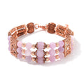 Kunzite 65.00 ctw Bangle Bracelet in Rosetone (7-0-9.0In) - Sticky add to cart bar