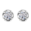 Luxuriant Lab Grown Diamond E-F VS 0.50 ctw Solitaire Stud Earrings in 18K Vermeil Rose Gold Over Sterling Silver - Sticky add to cart bar