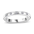 Luxuriant Lab Grown Diamond G-H SI 0.15 ctw Ring in Rhodium Over Sterling Silver (Size 10.0) - Sticky add to cart bar