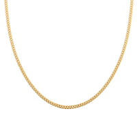 Italian 2.30mm Franco Chain Necklace in 10K Yellow Gold 6.90 Grams 24 Inches