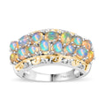 Doorbuster Ethiopian Welo Opal Ring in 18K Vermeil YG and Rhodium Over Sterling Silver (Size 7.0) 1.50 ctw - Sticky add to cart bar
