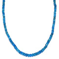 Malgache Neon Apatite Beaded 55.00 ctw Necklace 18 Inche in Rhodium Over Sterling Silver - Sticky add to cart bar