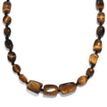 Karis Tigers Eye and Thai Black Spinel 265.00 ctw Necklace 20 Inches in Platinum Bond - Sticky add to cart bar