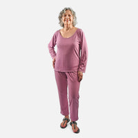 Fig Colour Cozy, Comfy and Lazy Loungewear 2 Piece Set - M