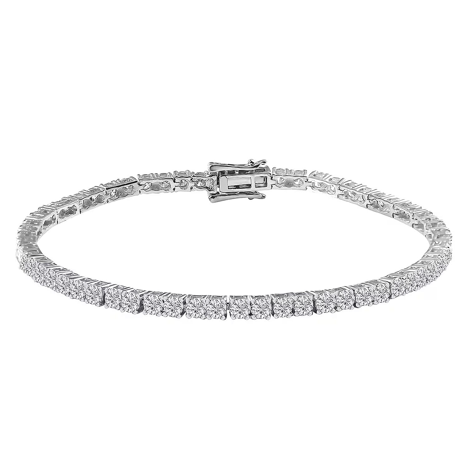 10K Yellow Gold Luxuriant Lab Grown Diamond (E-F, VS) Tennis Bracelet (8.00 In) (Del. in 10-15 Days) 5.00 ctw