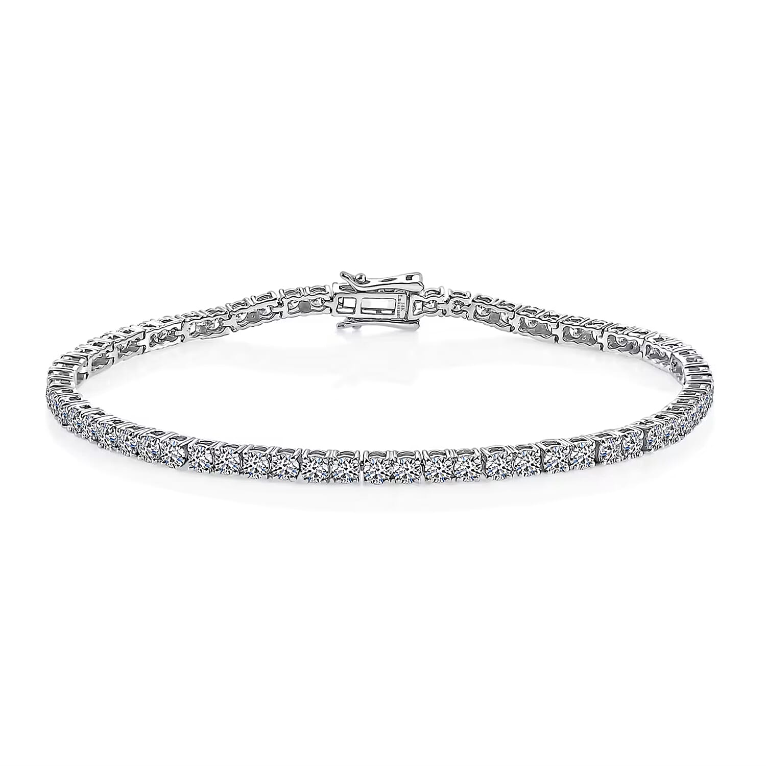 14K White Gold Luxuriant Lab Grown Diamond (E-F, VS) Tennis Bracelet (8.00 In) (Del. in 10-15 Days) 5.00 ctw