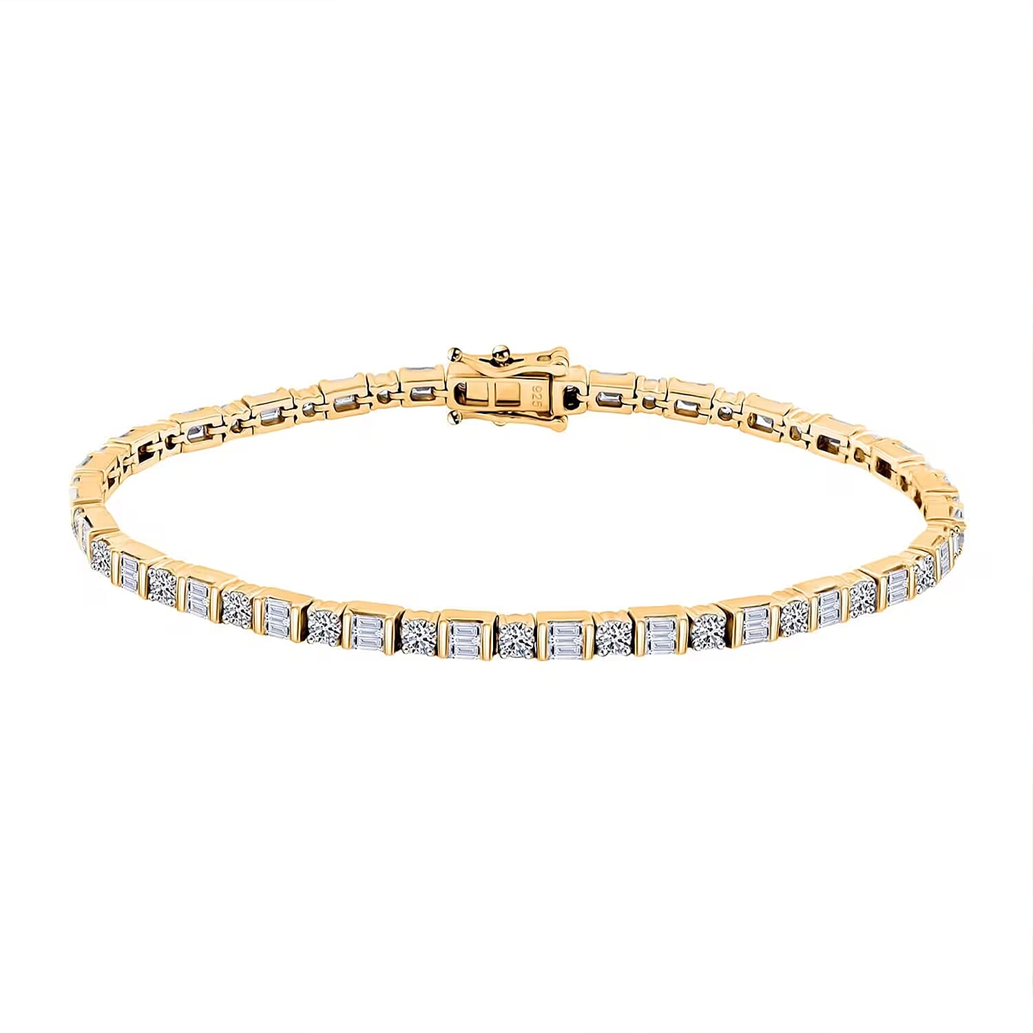 Luxuriant Lab Grown Diamond Tennis Bracelet in Sterling Silver (7.25 In) 3.00 ctw