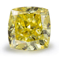 IGI Certified Luxuriant Lab Grown Yellow Diamond (VS2) (Cush Mix Mix) 2.00ctw