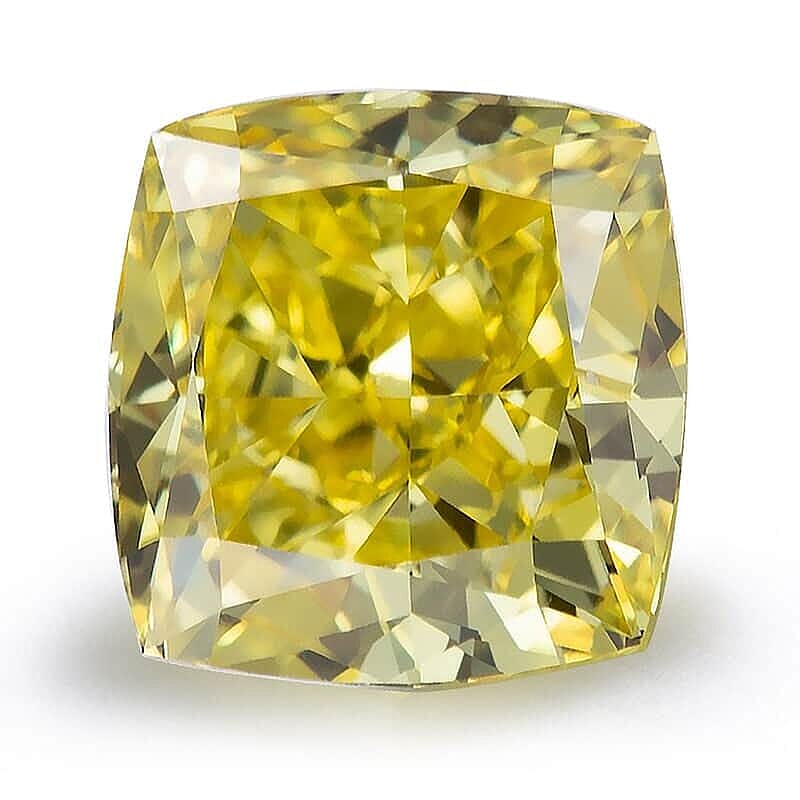IGI Certified Luxuriant Lab Grown Yellow Diamond (VS2) (Cush Mix Mix) 2.50 ctw