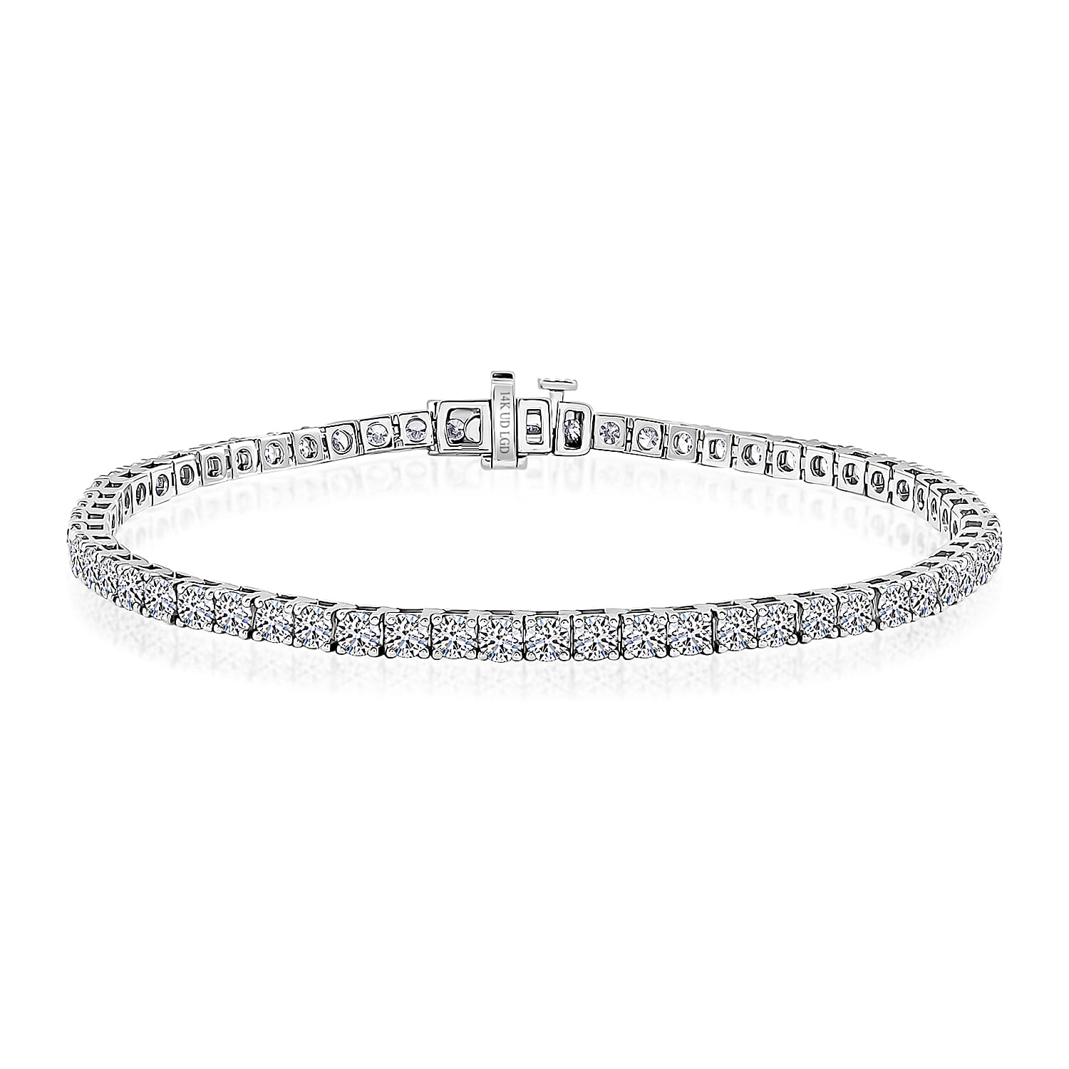 Luxuriant Lab Grown Diamond 5.00 ctw Tennis Bracelet in 14K White Gold (7.25 In)