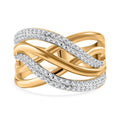 Simulated Diamond 1.00 ctw Ring in 18K Yellow Gold Plated Sterling Silver (Size 9.0) - Sticky add to cart bar