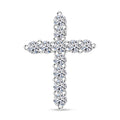 Luxuriant Lab Grown Diamond 0.40 ctw Cross Pendant without Chain in Rhodium Over Sterling Silver - Sticky add to cart bar