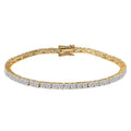 Luxuriant Lab Grown Diamond (E-F, VS) Tennis Bracelet in 18K Vermeil YG Over Sterling Silver (7.25 In) (Del. in 10-15 Days) 7.00 ctw - Sticky add to cart bar