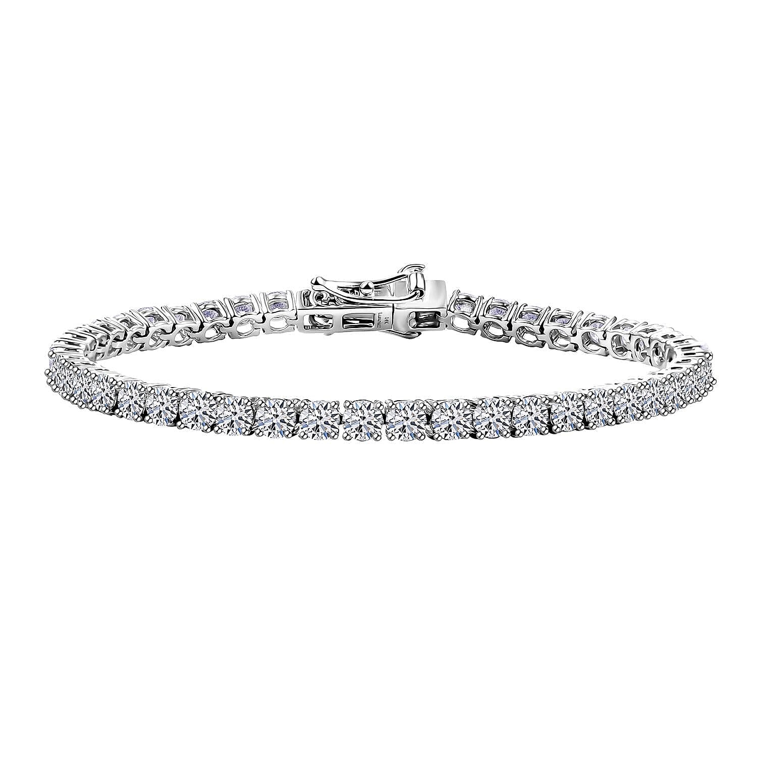 14K White Gold Luxuriant Lab Grown Diamond (E-F, VS) Tennis Bracelet (6.50 In) (Del. in 10-15 Days) 7.00 ctw