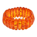 Simulated Amber Fancy Block Stretch Bracelet 6.5-7 Inches - Sticky add to cart bar